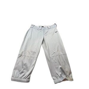 Nike Mens XL Gray Baseball Pants Elastic Waist Athletic Performance Polyester